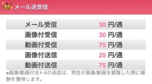 テルミンの送受信料金表画像