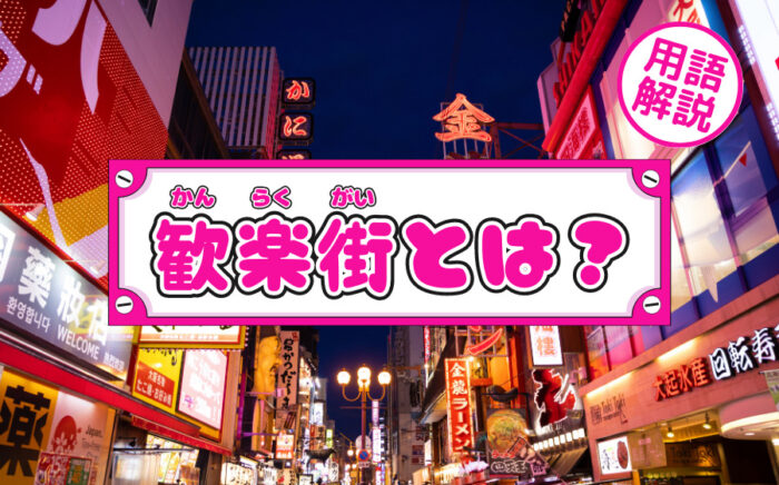 【風俗用語】歓楽街とは？繁華街・ネオン街・夜の街・盛り場との違いとは？